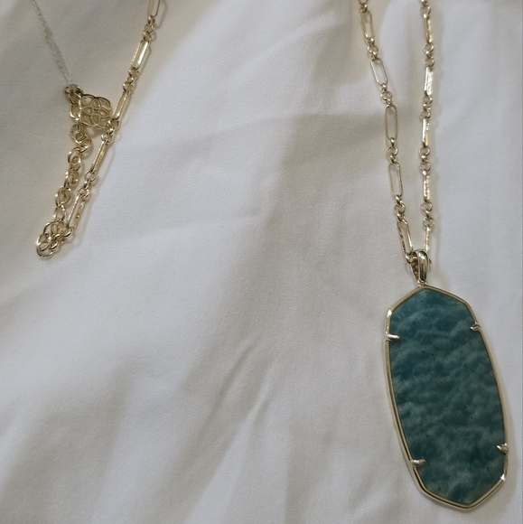 NWT KENDRA SCOTT FACETED NECKLACE 14K GOLD PLATED OVER BRASS GORGEOUS STONE - Picture 6 of 6